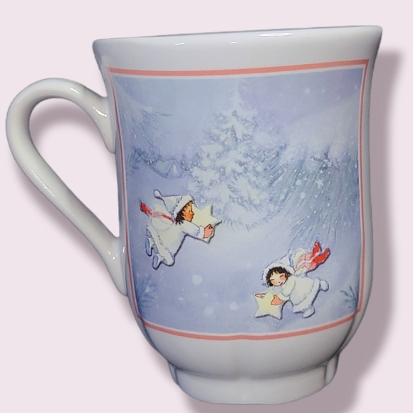 Hallmark Christmas Holiday Angels Mug Retro - Picture 1 of 10
